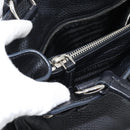 PRADA Tote Bag Vittero Dino Leather Black Silver Auth 192267SAM-22