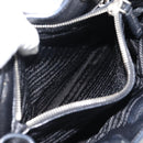 PRADA Tote Bag Vittero Dino Leather Black Silver Auth 192267SAM-23
