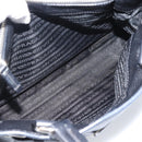 PRADA Tote Bag Vittero Dino Leather Black Silver Auth 192267SAM-24