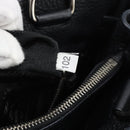 PRADA Tote Bag Vittero Dino Leather Black Silver Auth 192267SAM-26