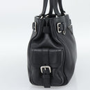 PRADA Tote Bag Vittero Dino Leather Black Silver Auth 192267SAM-4