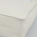 Miu Miu Tote Bag Leather White Silver Auth 192270A-9