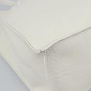 Miu Miu Tote Bag Leather White Silver Auth 192270A-14