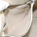 Miu Miu Tote Bag Leather White Silver Auth 192270A-23