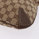 GUCCI GG Canvas Horsebit Shoulder Bag Beige Gold 145826 Auth 192271V-17