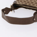 GUCCI GG Canvas Horsebit Shoulder Bag Beige Gold 145826 Auth 192271V-7
