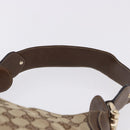 GUCCI GG Canvas Horsebit Shoulder Bag Beige Gold 145826 Auth 192271V-14