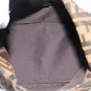 FENDI Zucca Canvas Mamma Baguette Shoulder Bag Brown Gold Auth 192273-10