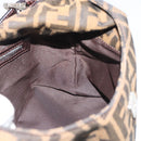 FENDI Zucca Canvas Mamma Baguette Shoulder Bag Brown Gold Auth 192273-19