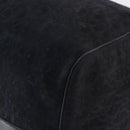 Christian Dior Trotter Canvas Boston Bag Leather Navy Silver Auth 192274-16