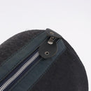 Christian Dior Trotter Canvas Boston Bag Leather Navy Silver Auth 192274-10