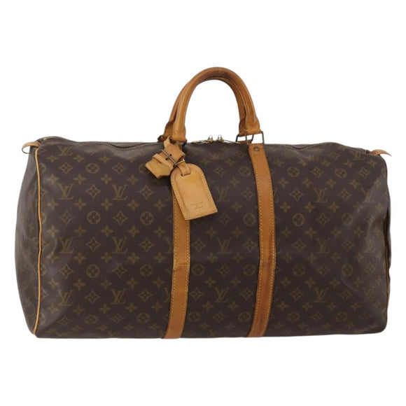 LOUIS VUITTON Monogram Keepall 55 Boston Bag M41424 LV Auth 192275