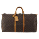 LOUIS VUITTON Monogram Keepall 55 Boston Bag M41424 LV Auth 192275-13