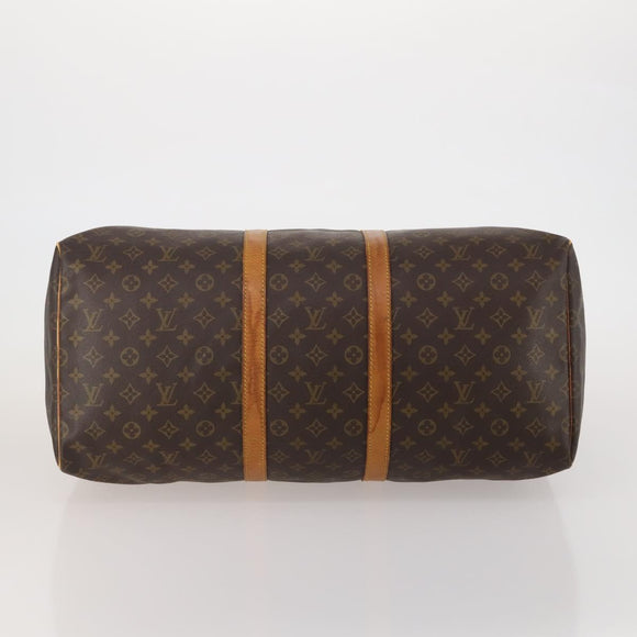 LOUIS VUITTON Monogram Keepall 55 Boston Bag M41424 LV Auth 192275