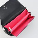 CHANEL Matelasse Cambon Line Long Wallet Leather Black Silver CC Auth 192277-10