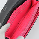 CHANEL Matelasse Cambon Line Long Wallet Leather Black Silver CC Auth 192277-21