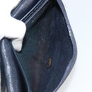 Christian Dior Trotter Canvas Chain Shoulder Bag Navy Gold Auth 192284-20