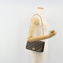 Christian Dior Trotter Canvas Chain Shoulder Bag Navy Gold Auth 192284-21