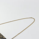 Christian Dior Trotter Canvas Chain Shoulder Bag Navy Gold Auth 192284-8