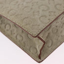 CELINE C Macadam Canvas Hand Bag Suede Gray Silver Auth 192286A-16