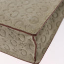 CELINE C Macadam Canvas Hand Bag Suede Gray Silver Auth 192286A-10