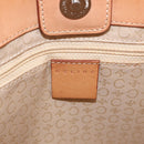 CELINE C Macadam Canvas Hand Bag Suede Gray Silver Auth 192286A-17