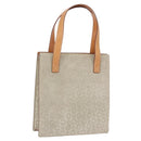CELINE C Macadam Canvas Hand Bag Suede Gray Silver Auth 192286A-1