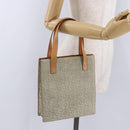 CELINE C Macadam Canvas Hand Bag Suede Gray Silver Auth 192286A-22