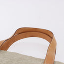 CELINE C Macadam Canvas Hand Bag Suede Gray Silver Auth 192286A-9