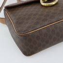 CELINE Macadam Canvas Shoulder Bag PVC Leather Brown Gold Auth 192288-15