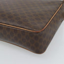 CELINE Macadam Canvas Shoulder Bag PVC Leather Brown Gold Auth 192288-16