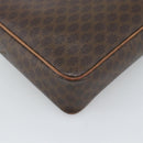 CELINE Macadam Canvas Shoulder Bag PVC Leather Brown Gold Auth 192288-17