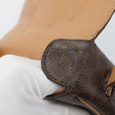CELINE Macadam Canvas Shoulder Bag PVC Leather Brown Gold Auth 192288-19