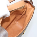 CELINE Macadam Canvas Shoulder Bag PVC Leather Brown Gold Auth 192288-20
