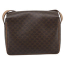 CELINE Macadam Canvas Shoulder Bag PVC Leather Brown Gold Auth 192288-2