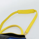 CELINE Trapeze Hand Bag Leather 2way Yellow Gold Auth 192289A-10