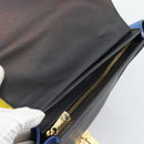CELINE Trapeze Hand Bag Leather 2way Yellow Gold Auth 192289A-16