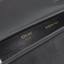 CELINE Trapeze Hand Bag Leather 2way Yellow Gold Auth 192289A-17