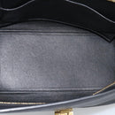 CELINE Trapeze Hand Bag Leather 2way Yellow Gold Auth 192289A-19