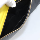 CELINE Trapeze Hand Bag Leather 2way Yellow Gold Auth 192289A-23