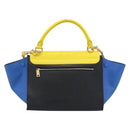 CELINE Trapeze Hand Bag Leather 2way Yellow Gold Auth 192289A-3