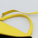 CELINE Trapeze Hand Bag Leather 2way Yellow Gold Auth 192289A-8