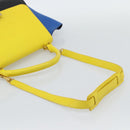 CELINE Trapeze Hand Bag Leather 2way Yellow Gold Auth 192289A-9