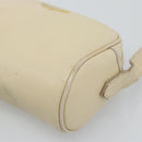 SAINT LAURENT Shoulder Bag Leather Ivory Gold Auth 192290-9