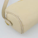 SAINT LAURENT Shoulder Bag Leather Ivory Gold Auth 192290-14