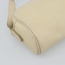 SAINT LAURENT Shoulder Bag Leather Ivory Gold Auth 192290-16