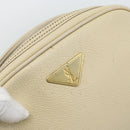 SAINT LAURENT Shoulder Bag Leather Ivory Gold Auth 192290-17