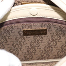 SAINT LAURENT Shoulder Bag Leather Ivory Gold Auth 192290-11