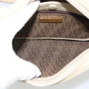 SAINT LAURENT Shoulder Bag Leather Ivory Gold Auth 192290-12