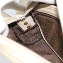 SAINT LAURENT Shoulder Bag Leather Ivory Gold Auth 192290-19
